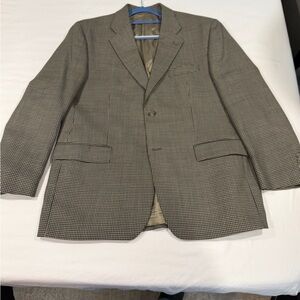 Ralph Lauren Men's Black and Tan Houndstooth Blazer, Last Chance Blow Out Price!